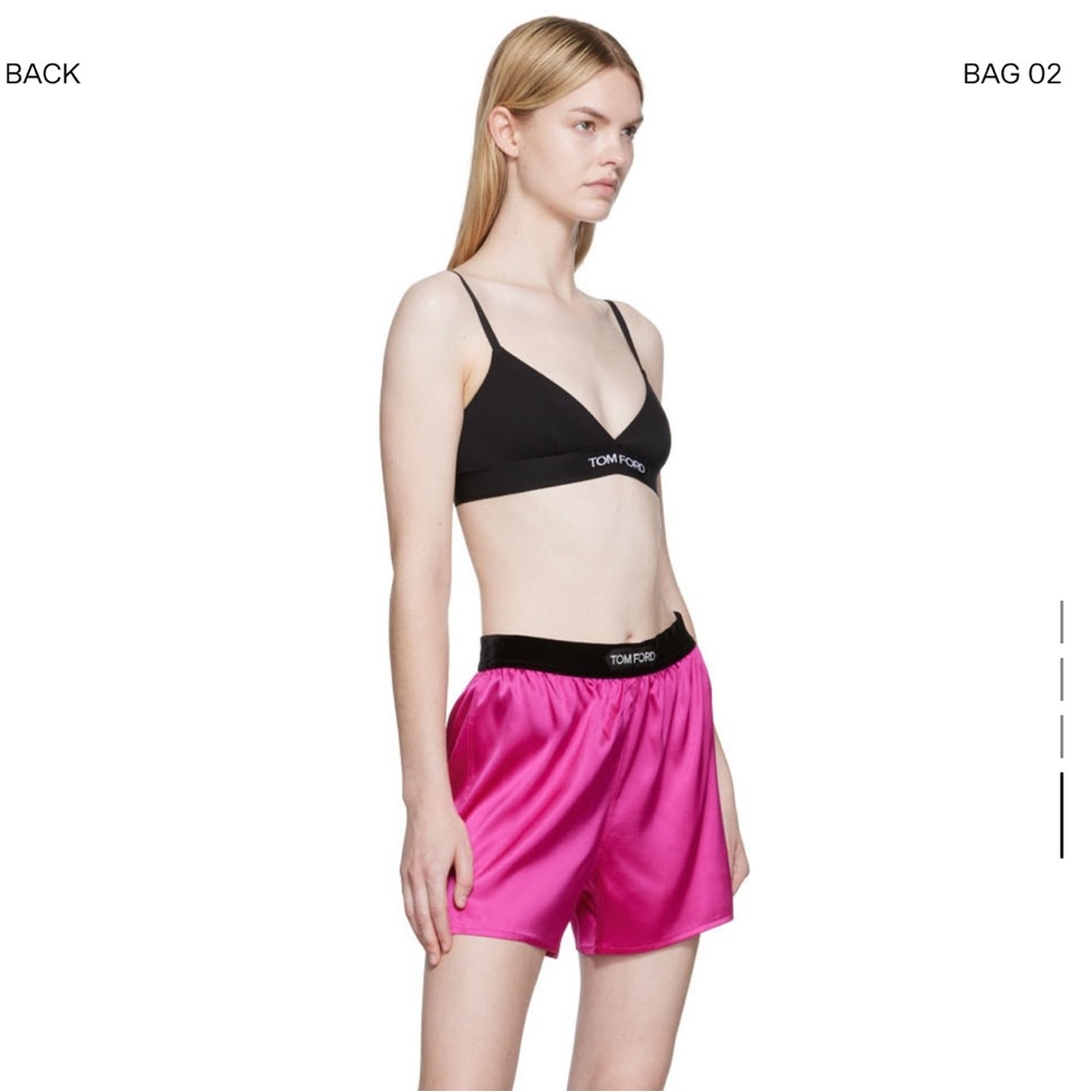 Tom Ford Logo Silk Pajama Shorts boxer in pink Size XS